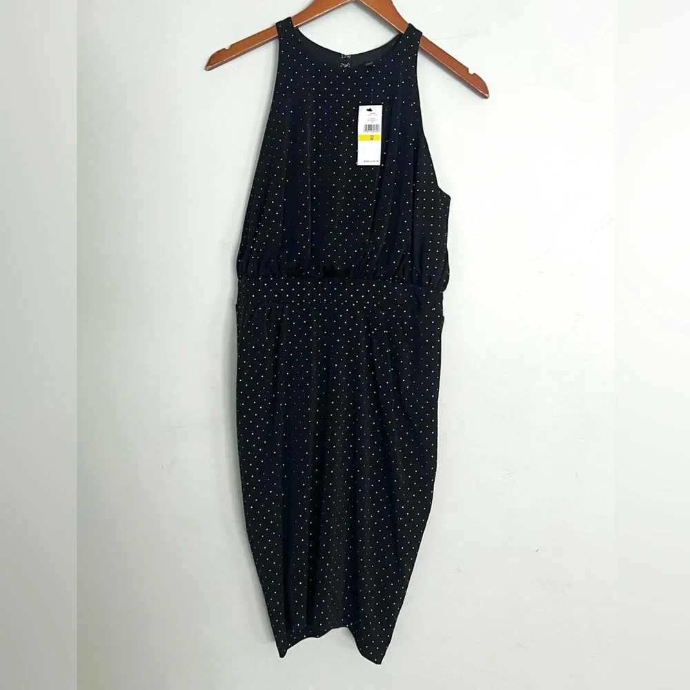 Cynthia Steffe NEW Dot Pattern Rhinestone Jeweled Dress Sz M